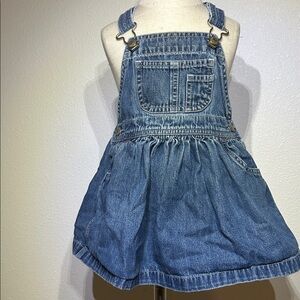 Vintage Baby Gap Denim Jumper Overall Dress |Size 12-18 months